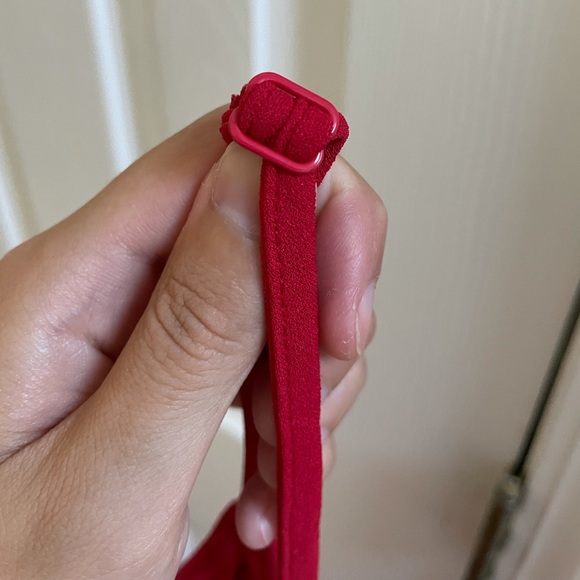 Red Mini Dress with Thigh Slit - Tobi Size Small - Picture 6 of 6